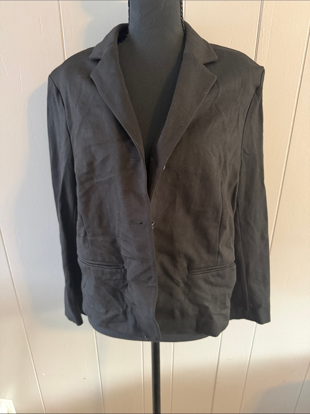 H&M Black Single-Breasted Tailored Blazer